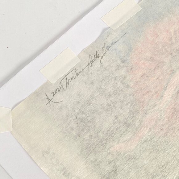 Orange Ballerina Original Handmade Soft Pastel Painting 11x14in Mat Frame Ready - Picture 5 of 5